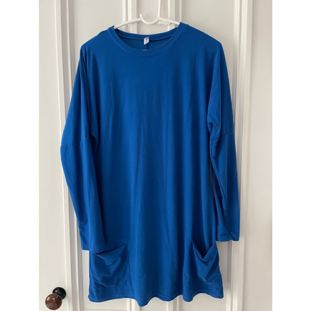 Misslook blue long sleeve Tunic top S
